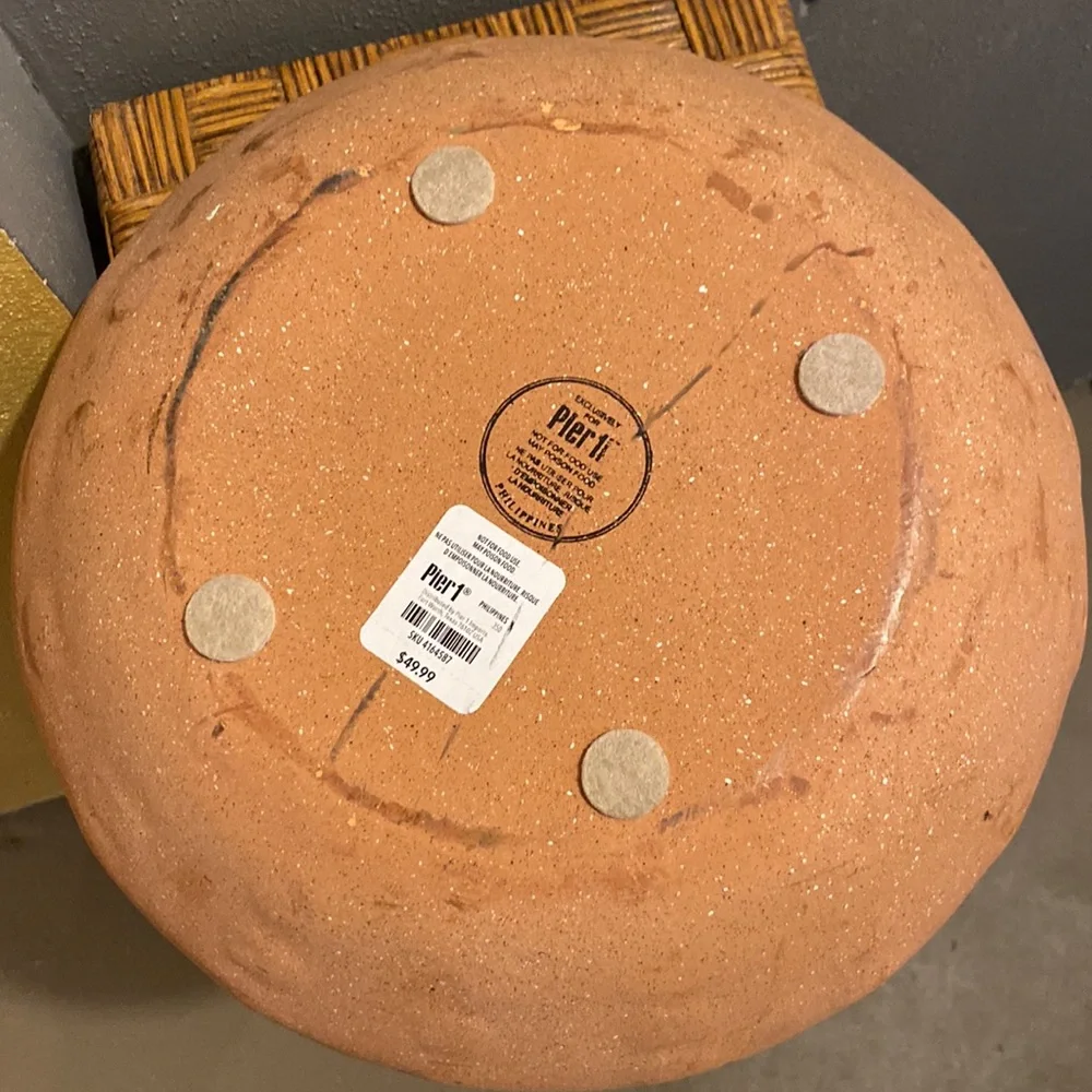 NWT PIER 1 Terracotta 12.5” Diameter Decorative Bowl